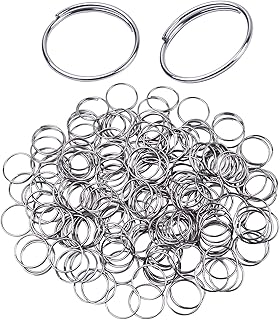 H&D 500pcs Round Edged Split Circular Ring Clips for Crystal Lamps, Crystal Curtain, Crystal Garland, Necklaces, Keys, Earrings, Jewelry Making and Craft Ideas (14mm, Silver)