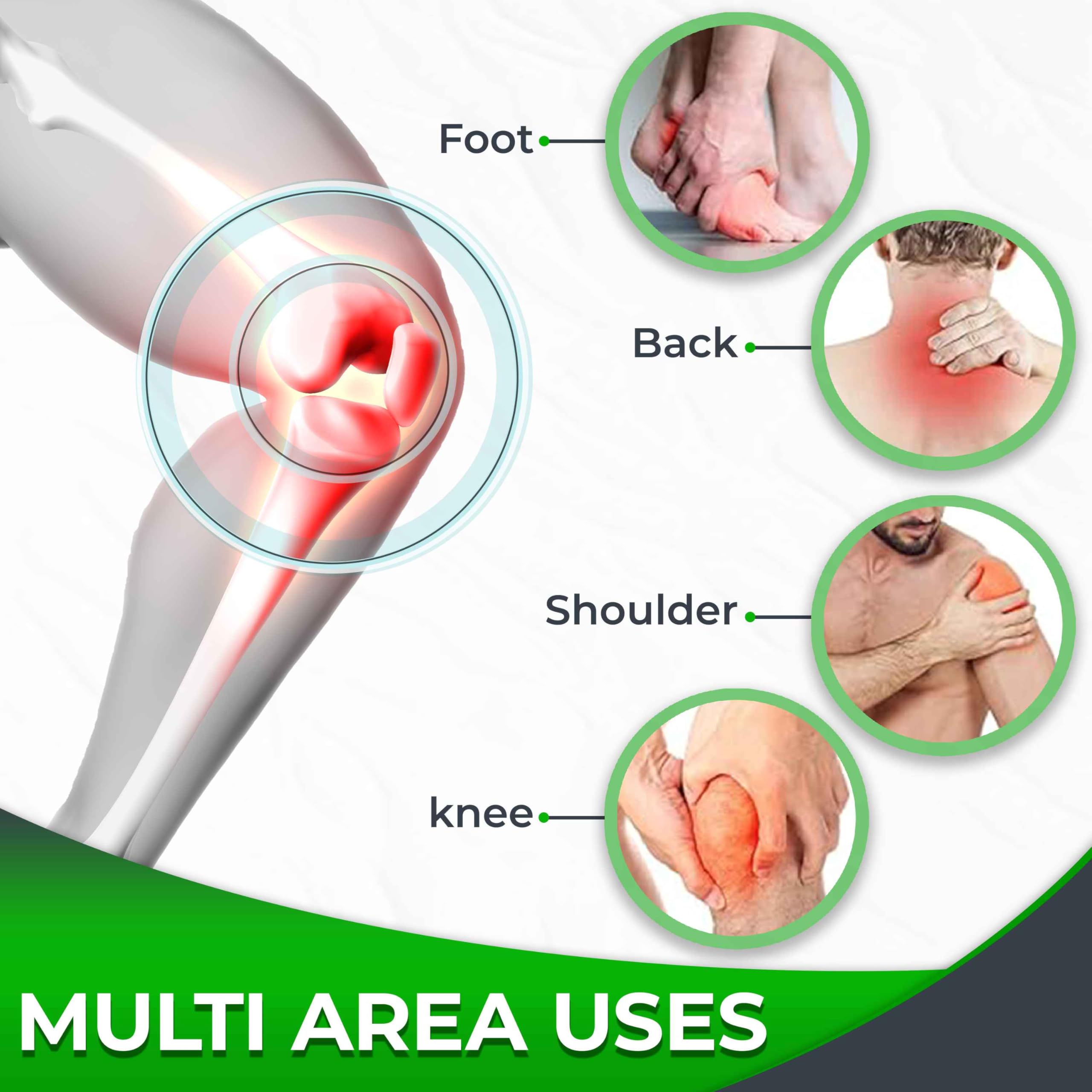 20 Pcs Knee Patches| Extra Strength & Extra Adhesive Knee Pain Relief Patch |Odorless and Lasting Knee Patches for Discomfort