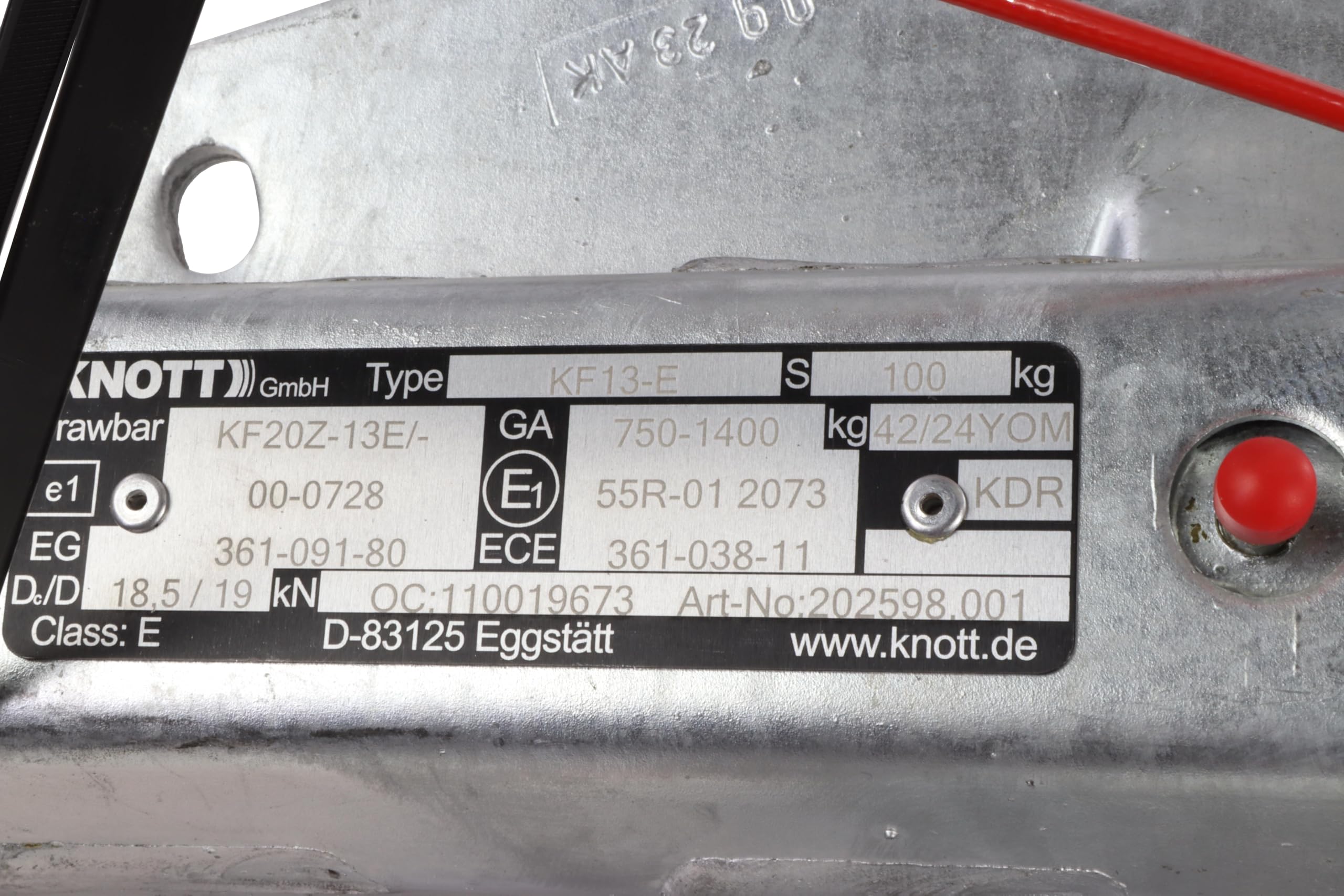 Dispositivo de inercia original de Knott KF 13 E con KK 14 750-1400 kg KF13 sin consola de rueda de apoyo, freno adecuado para Knott 202598.001 202598001