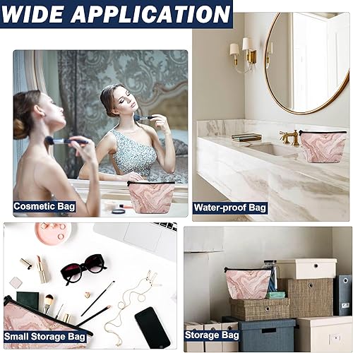 Miniatura 7 de DEMACYA Bolsa de maquillaje abstracta con flores y hojas, bolsa de cosméticos para mujeres, bolsas de viaje, bolsa pequeña de maquillaje, bolsa para