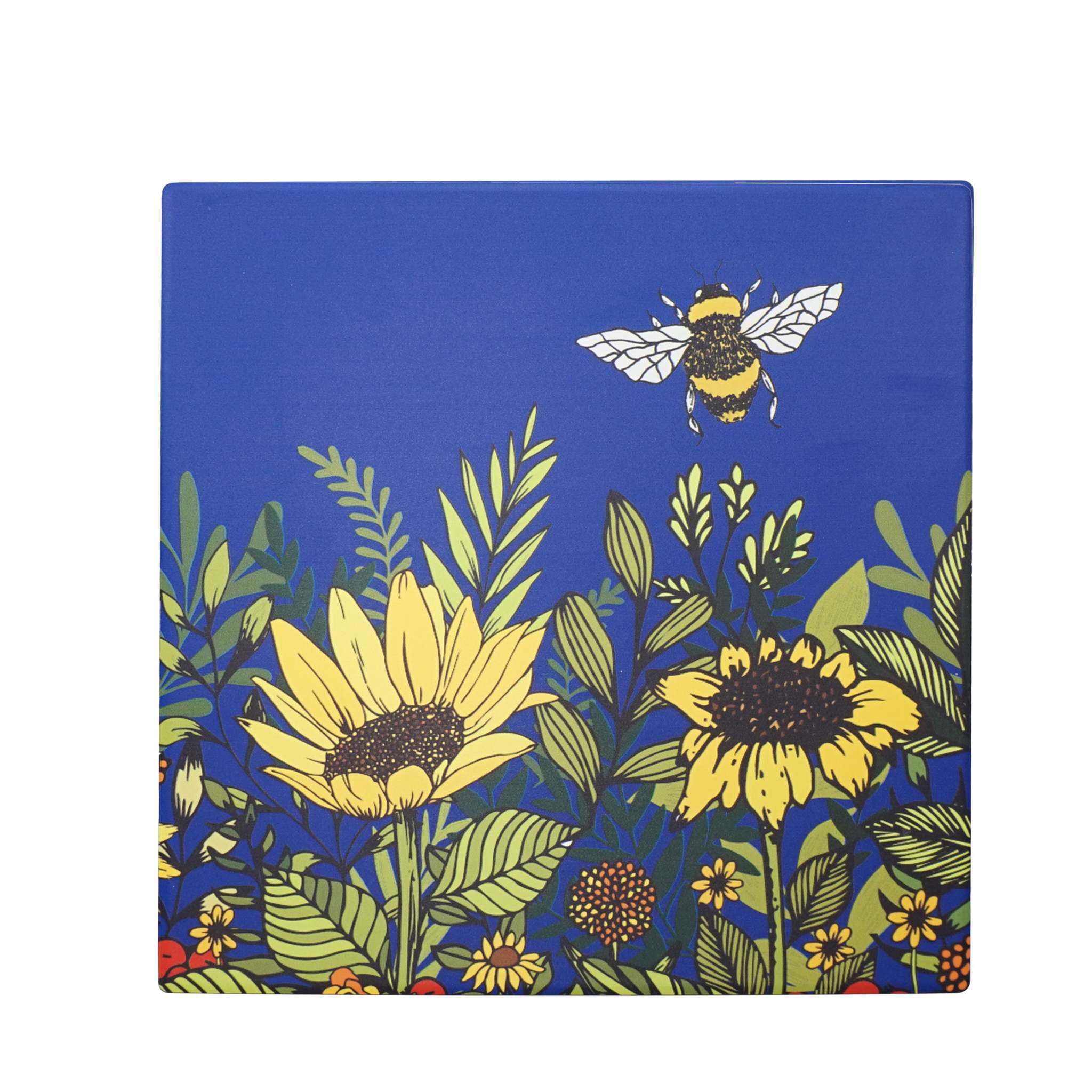 Half Moon Bay Natasha Kirby Wildflowers Grow Topfuntersetzer, Keramik, Steingut, hitzebeständig, mehrfarbig, 20,3 cm