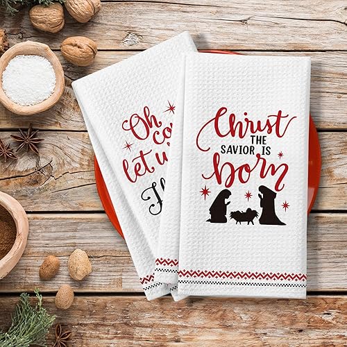 Miniatura 4 de Homythe Regalos cristianos para mujeres y hombres, toallas de cocina con versículos bíblicos con pensamientos y oraciones inspiradoras, regalo