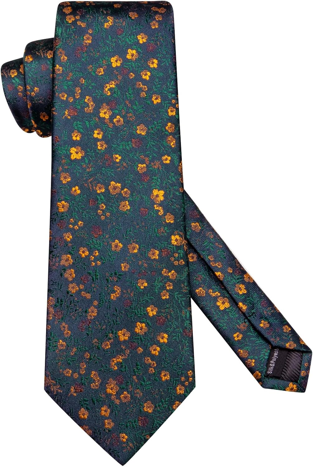 Dubulle Ties for Men Silk Mens Paisley Floral Striped Necktie and Handkerchief Cufflinks Wedding - Image 4