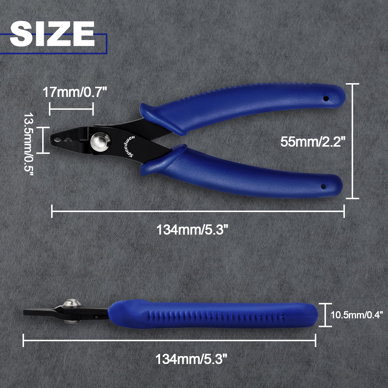 SPEEDWOX Pinza crimpatrice per perline Strumento per la creazione di gioielli da 5 pollici Mini pinze di precisione standard con testa dritta a molla multiuso gioielli fai da te perline Hobby