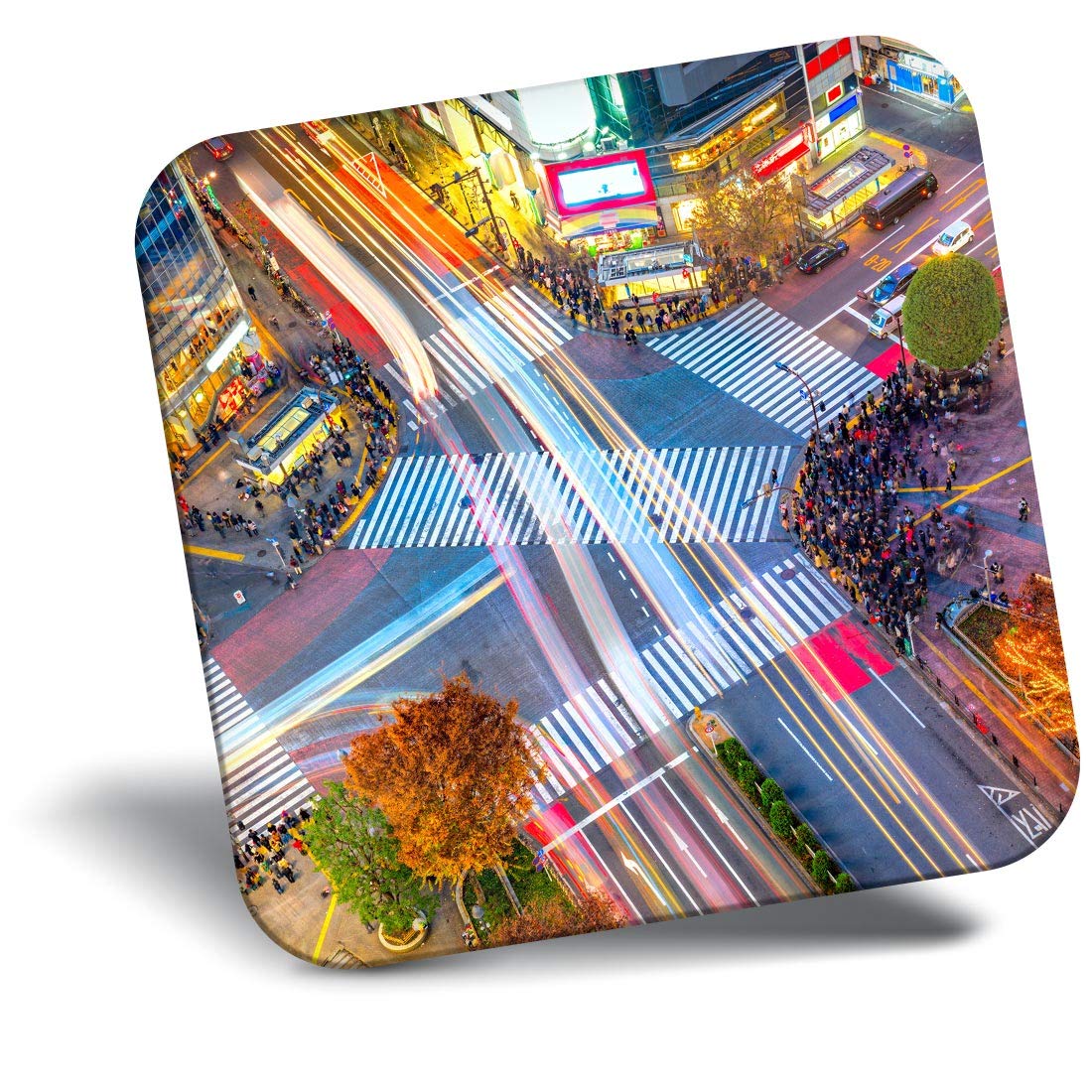 Destination Vinyl Ltd Fridge Magnet - Shibuya Crossing Tokyo Japan Crosswalk For Office, Cabinet And Whiteboard, Magnetic Stickers, 46292