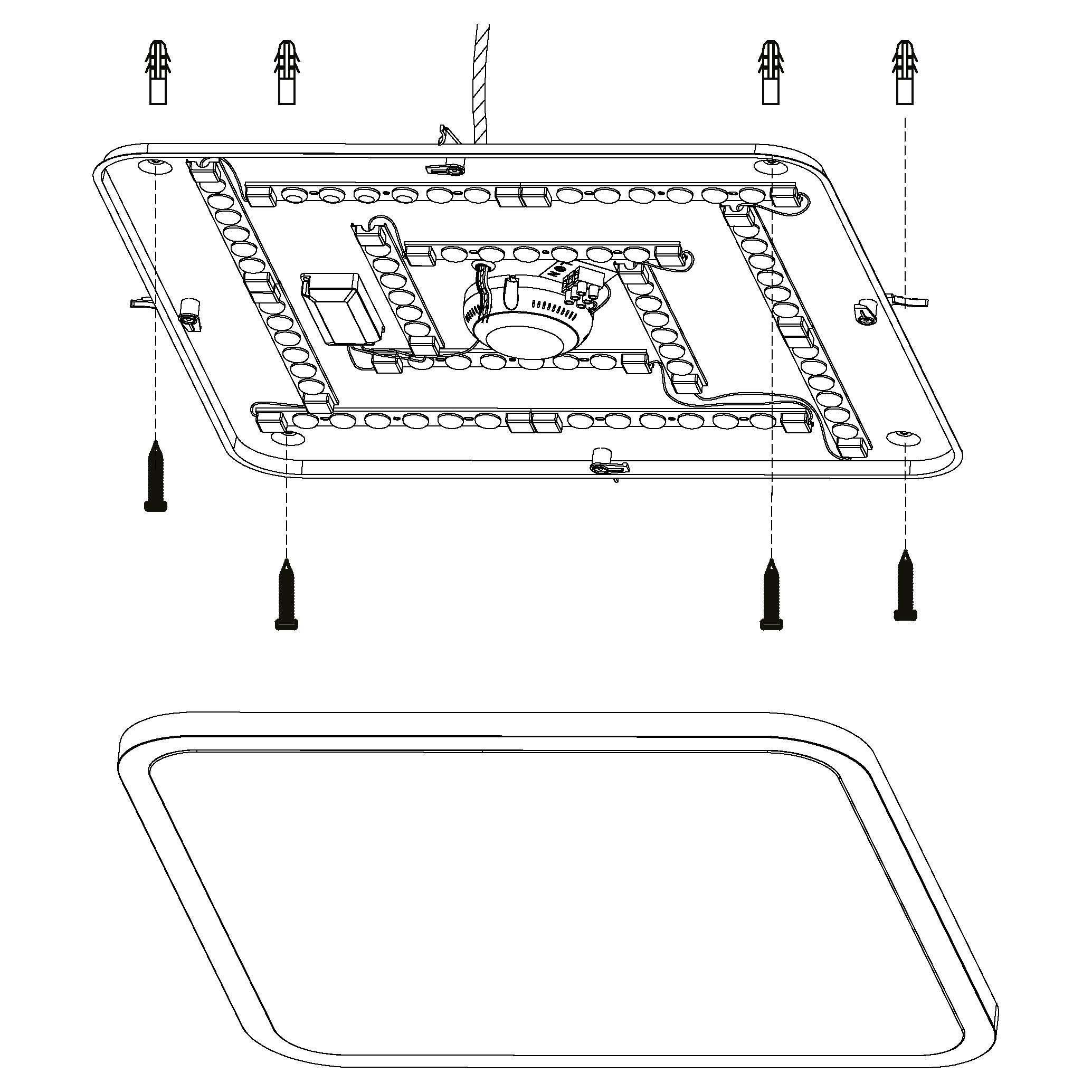 Eglo LED lampada da soffitto Cogoleto, 1 fiamma, lampada da parete, acciaio | e plastica bianca, argento, telecomando, cambio temperatura colore (caldo, neutro, freddo), luce notte, dimmerabile