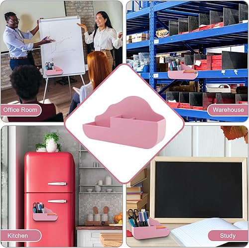 Miniatura 77 de Soporte magnético para bolígrafo, paquete de 2 soportes magnéticos de borrado en seco con compartimentos generosos, marcador de almacenamiento Verde