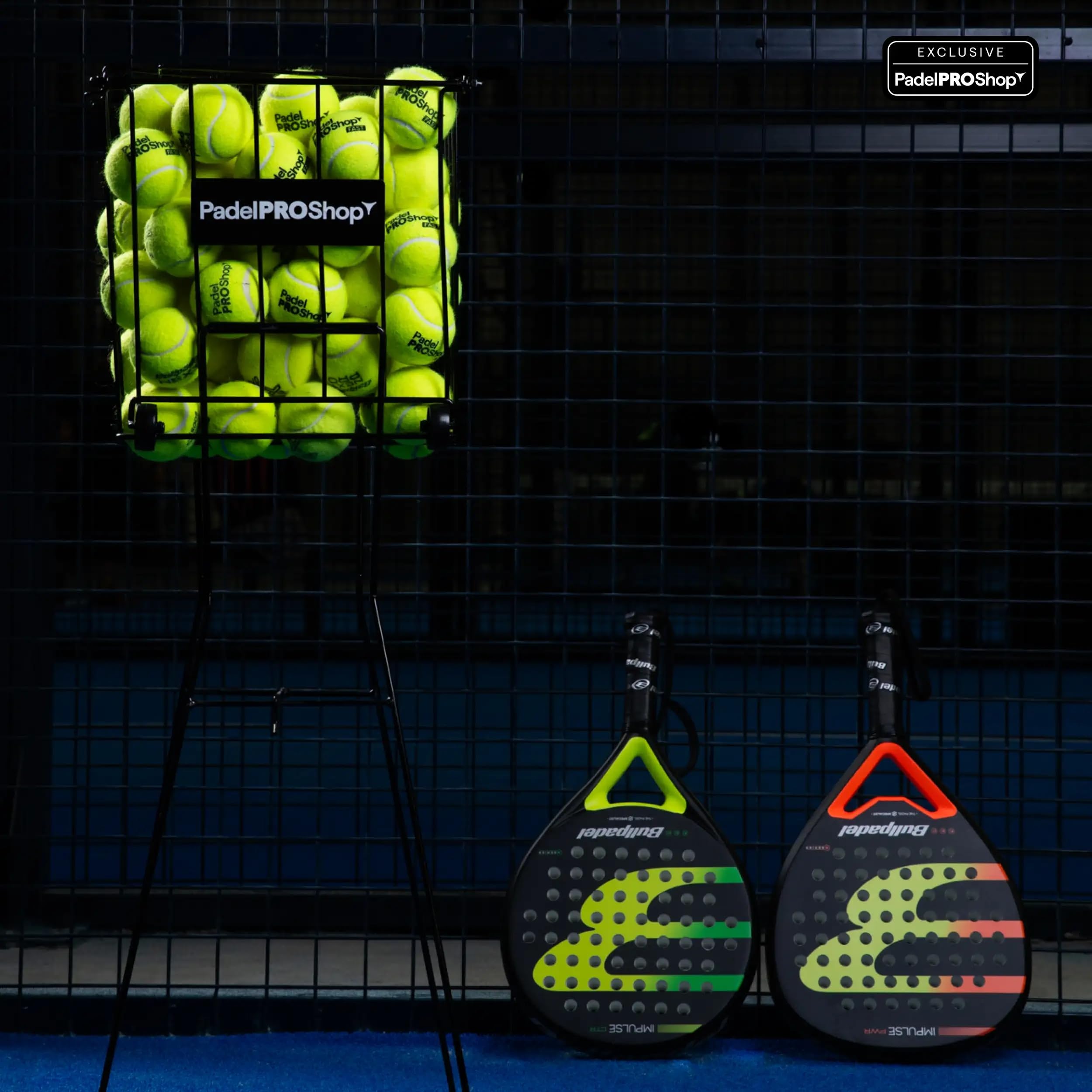 Padel Pro Shop Cesto de Bolas de Pádel 2026 - Carro Metálico de Alta Resistencia, Capacidad 70-80 Bolas, Estructura Robusta Negro Mate para Entrenamiento Profesional