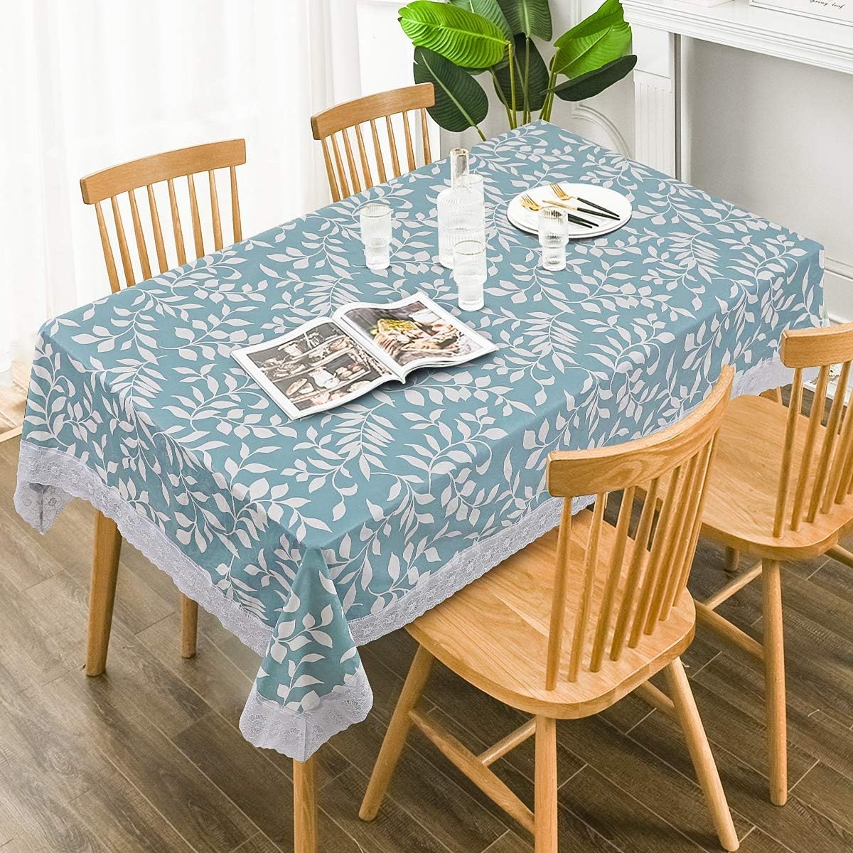 JUCFHY Vinyl Table Clothes for Rectangle Tables,Vinyl
