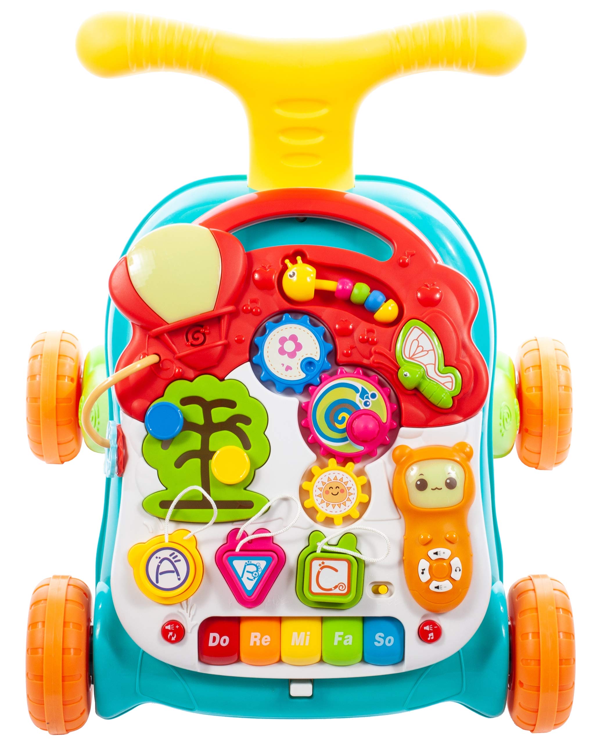 MalPlay 5901924216421 Chodzik Pchacz 5W1 Kolorowy ,Wielokolorowy