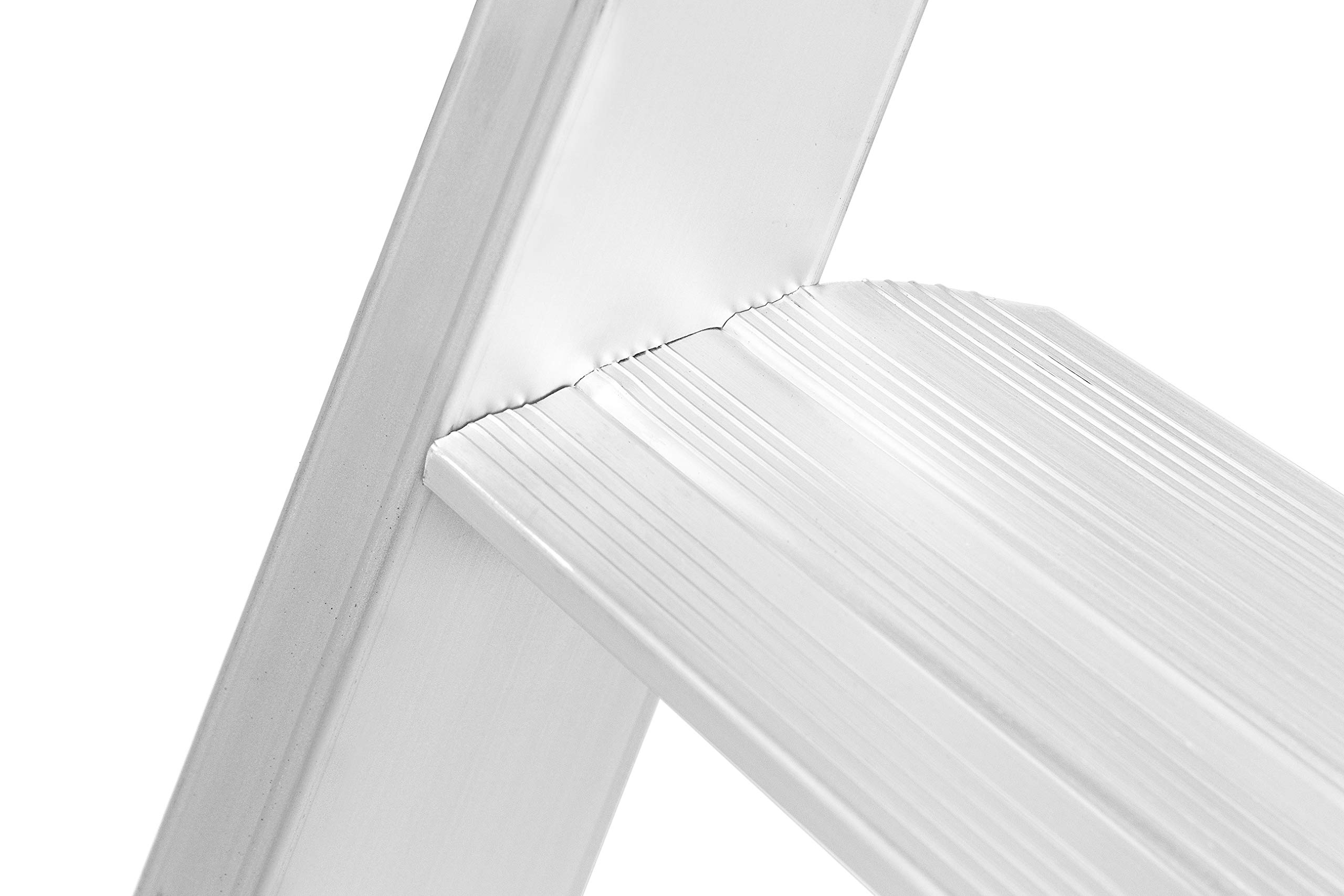 Escabeau double anodisé - Marches 8cm