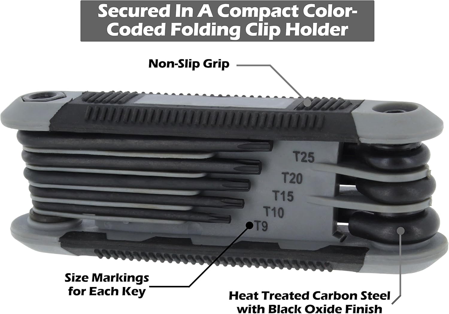 Drixet Gray Folding Star Shape Socket Driver Allen Key. (8-Piece)