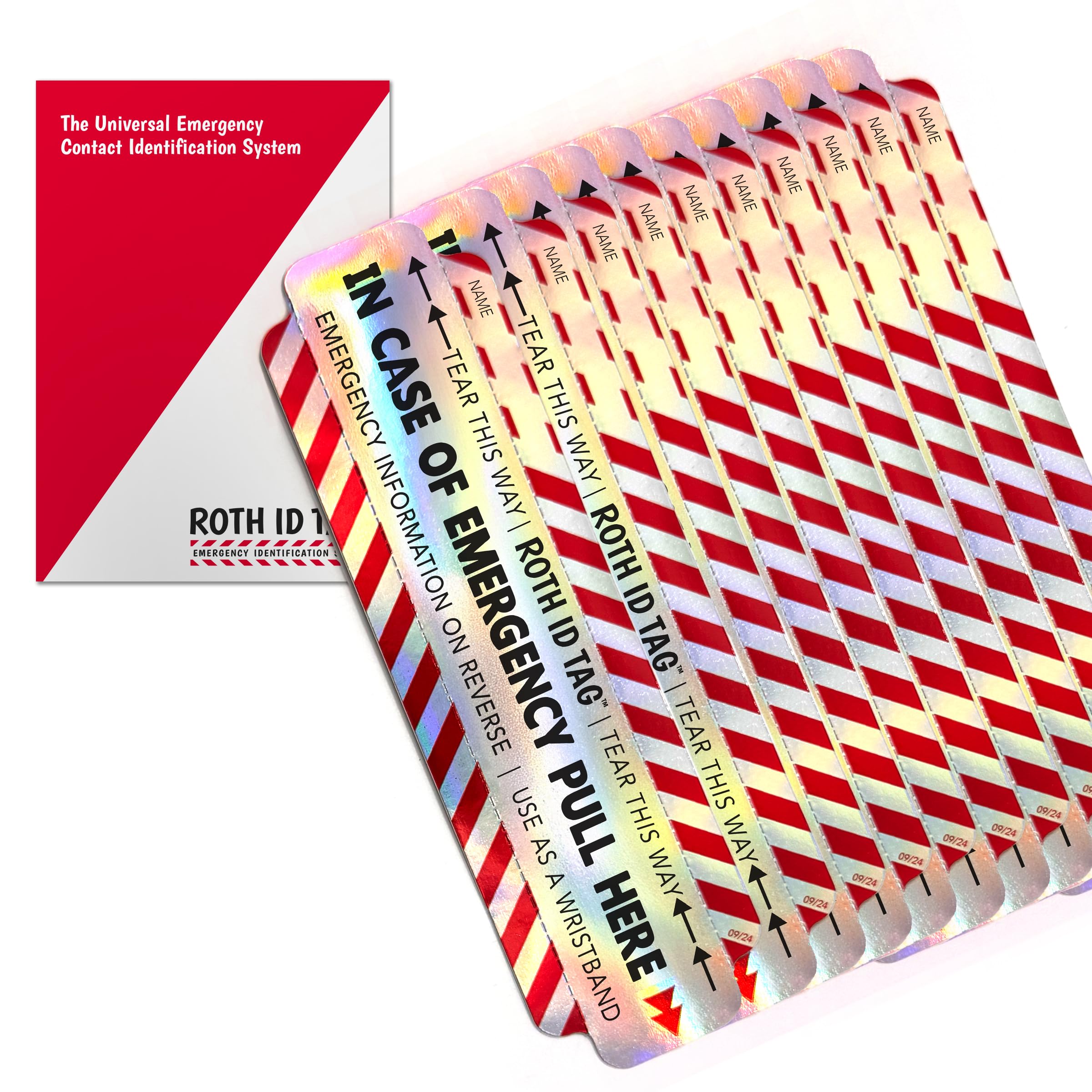 Roth ID TagMega ROTH ID TAG™ Kit | Emergency Contact Identification System for Car Seats, Strollers, Wheelchairs, Walkers, and More!