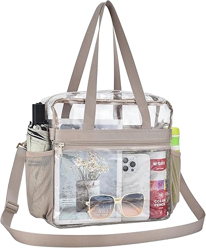 Vista 84 de Oraben Bolsa transparente transparente aprobada para estadios de 12 x 6 x 12 pulgadas, bolsa de estadio para trabajo, juegos deportivos, gimnasio