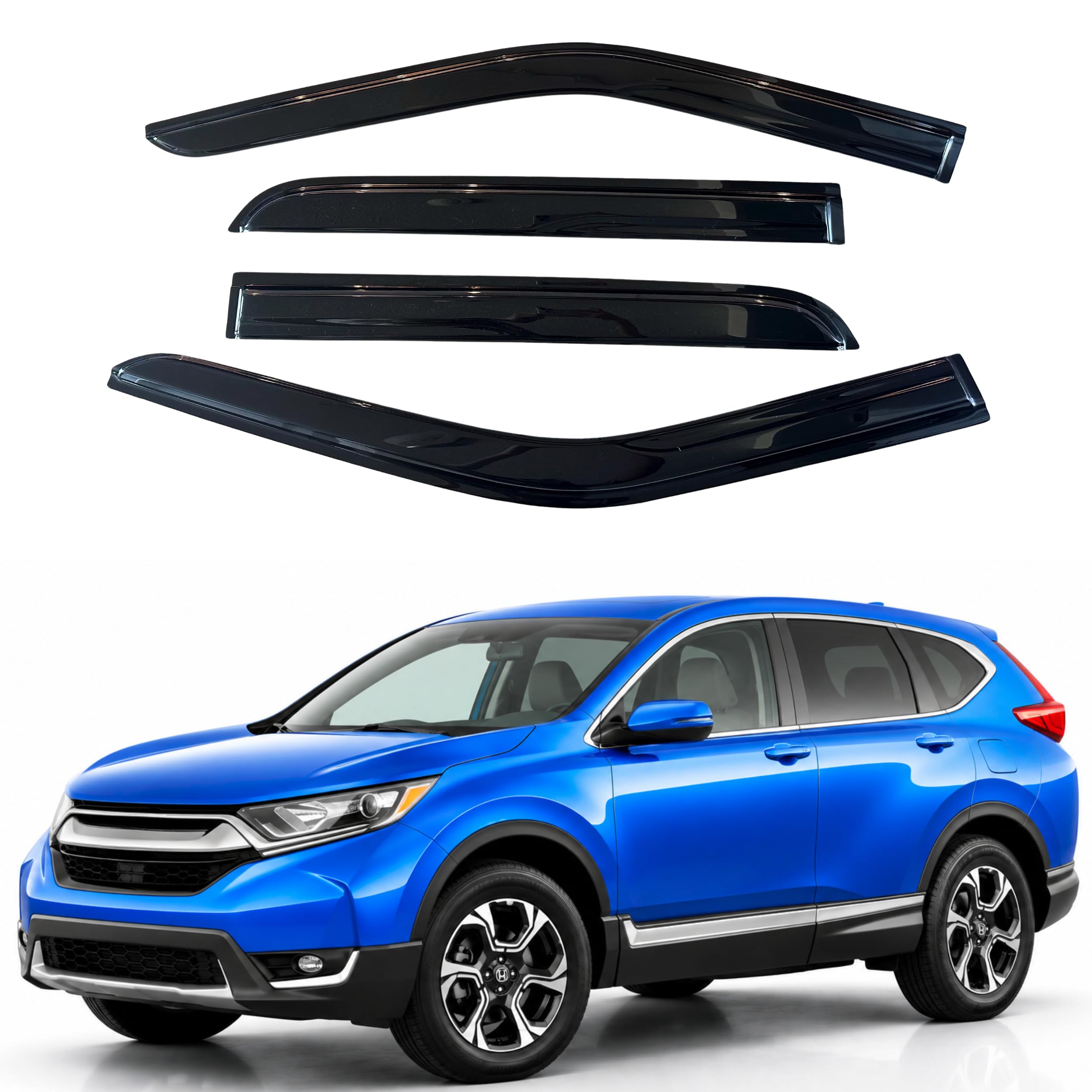 IG Window Visors Fit for 2017-2022 Honda CRV, Out-Channel Rain Guards Vent Wind Deflectors 4PC, Car Accessories for 17-22 CR-V