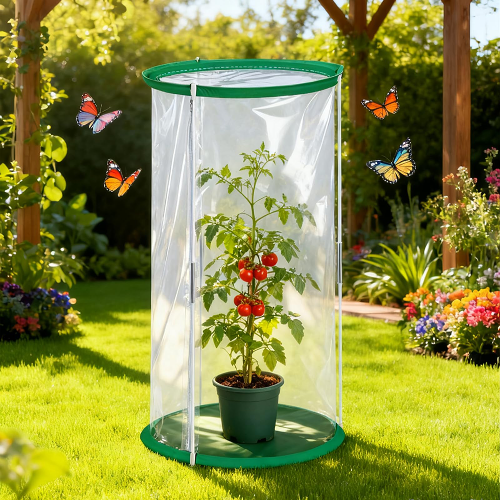 Invernadero pequeño, 2 unidades, 52 x 28 cm, jaula de cría para mariposas, jaula de red transparente, tienda de invernada para la cría de pequeños insectos, mariposas y observación de plantas