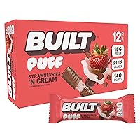 Vista 15 de Built Puffs - Barras de proteínas de 12 unidades, barras energéticas altas en proteínas, colágeno, sin gluten, cubiertas de chocolate, bajas