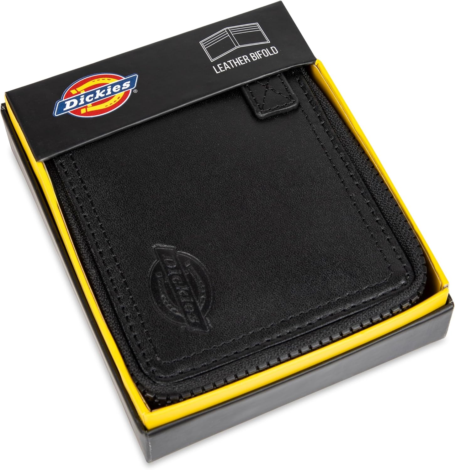Dickies Men's RFID Everyday Leather Bifold Chain Wallet Black - Image 7