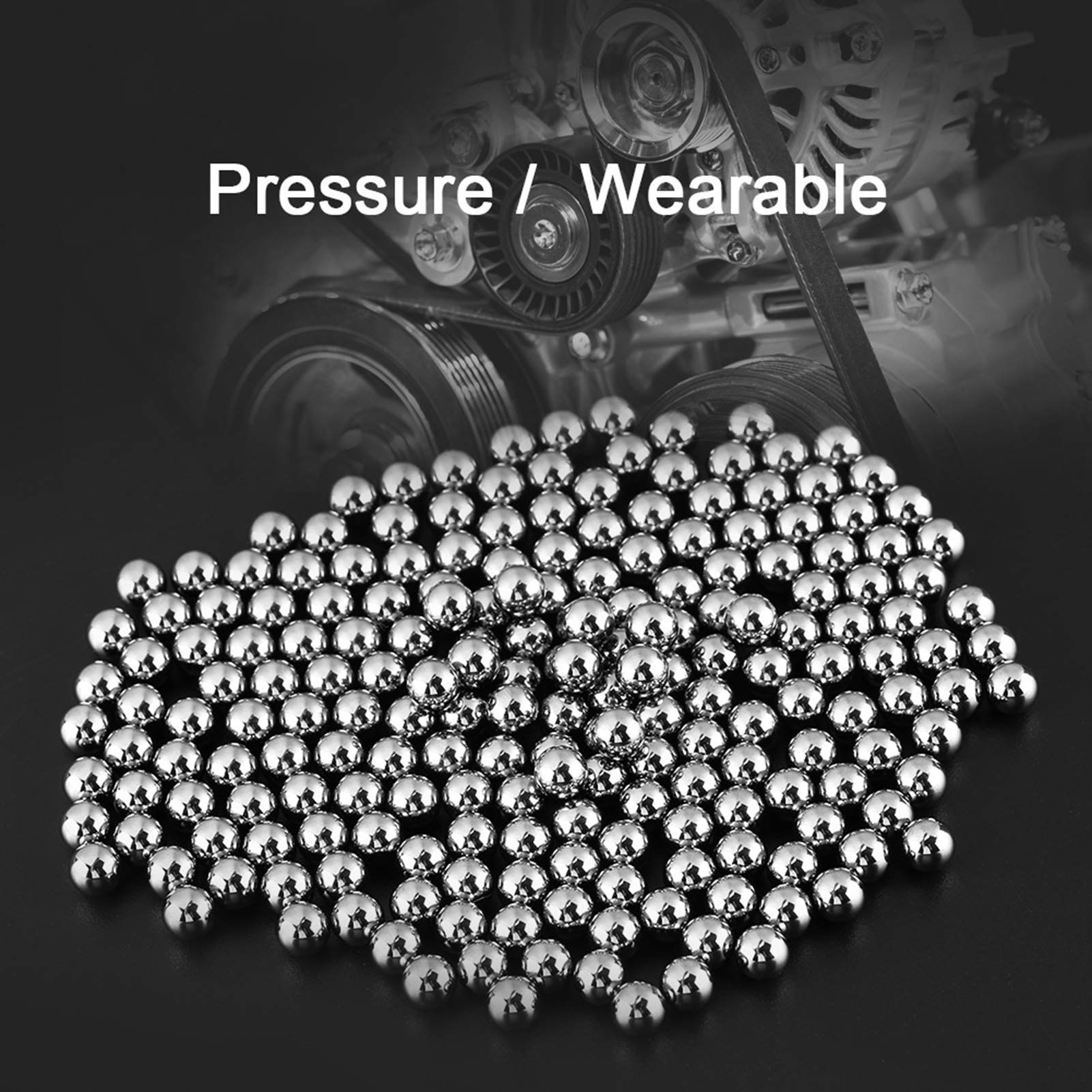 Confezione 200 Sfere in Acciaio, Sfere con Cuscinetti a Sfera 6,35 Mm Sfere Metalliche con Diametro di 1/4 di Pollice Sfere Industriali di Precisione G10 in Acciaio Sfere per