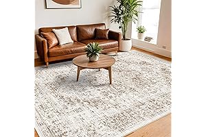 9x12 Large Area Rug - Washable Vintage Rug for Living Room with...