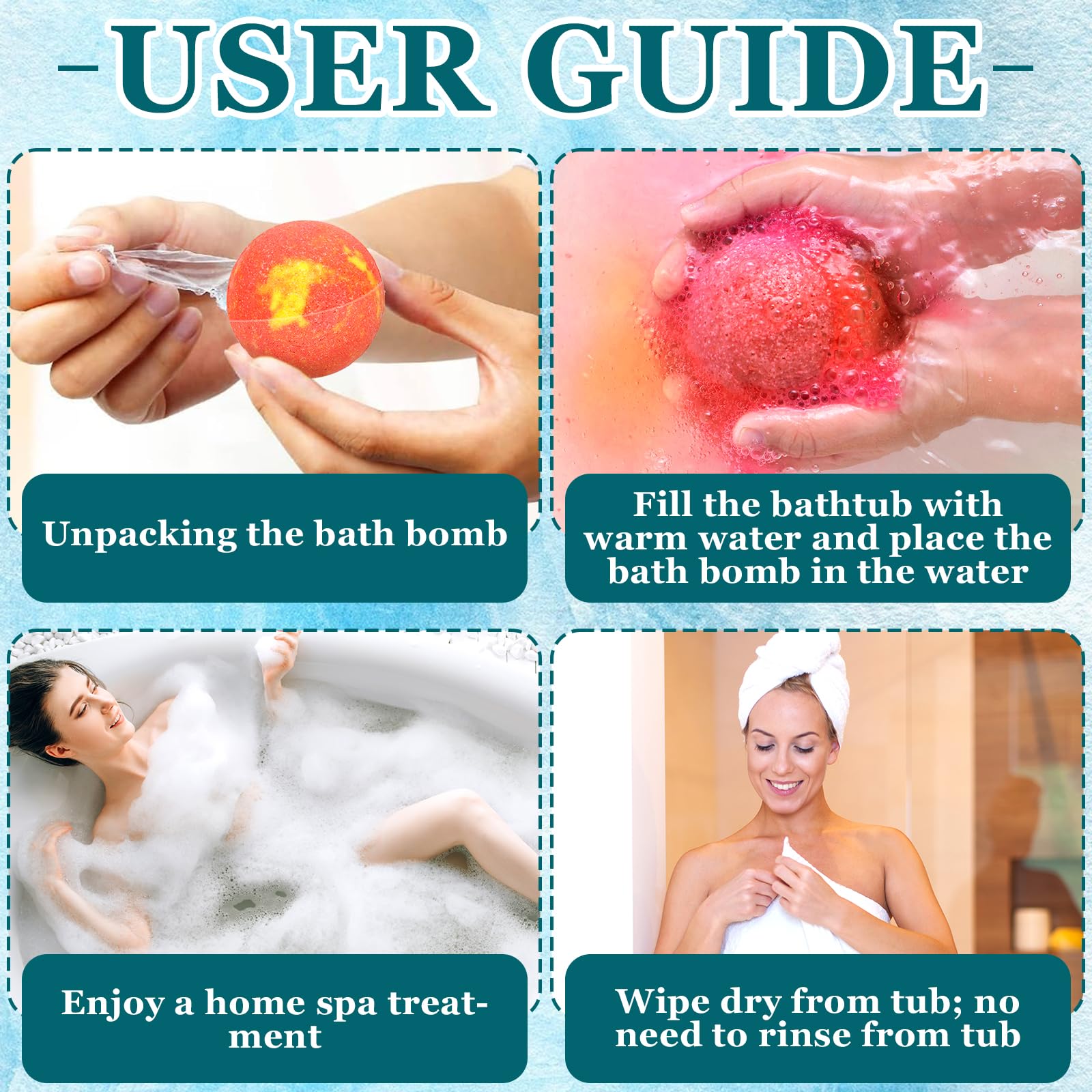 MOYKSRR Bombes de Bain, Lot de 16 Coffret Cadeau Boules de Bain, Bombes de Bain Moussantes Biologiques et Naturelles, Coffret Cadeau Femme - pour Cadeau Femme, Fille, Enfants, Fete des Meres, Noël