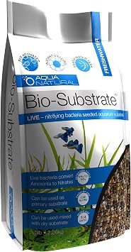 Aqua Natural Gold Pearl Bio-Substrate 5lb for Aquariums, Gravel seeded Start up bio Active nitrifying Bacteria 2-4mm, Gold, Brown, White,Small, BIOFRESH002