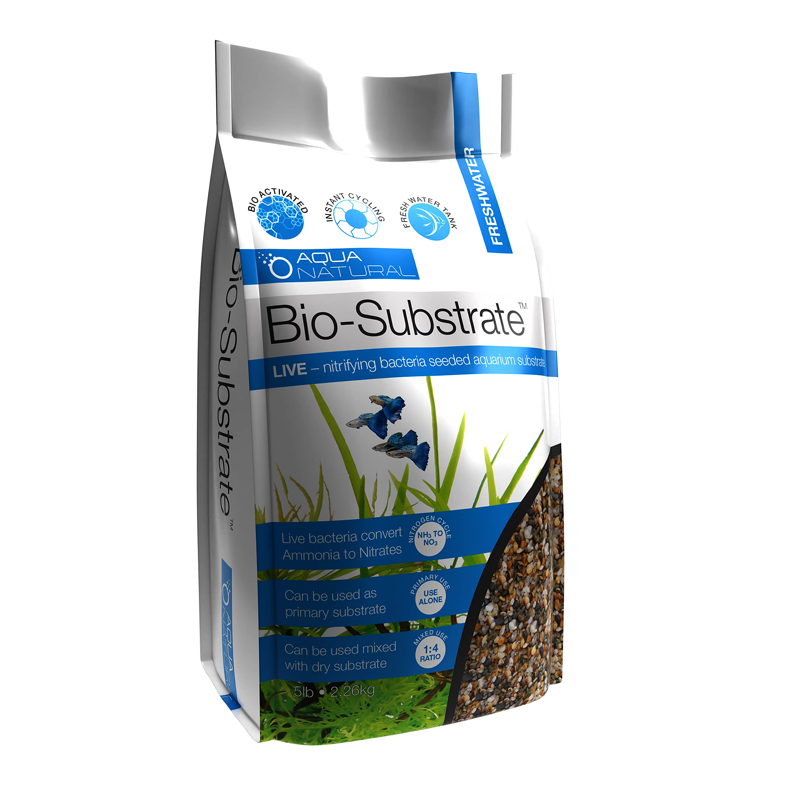 Aqua Natural Kit de sustrato biológico y sustrato seco para acuarios nuevos y existentes