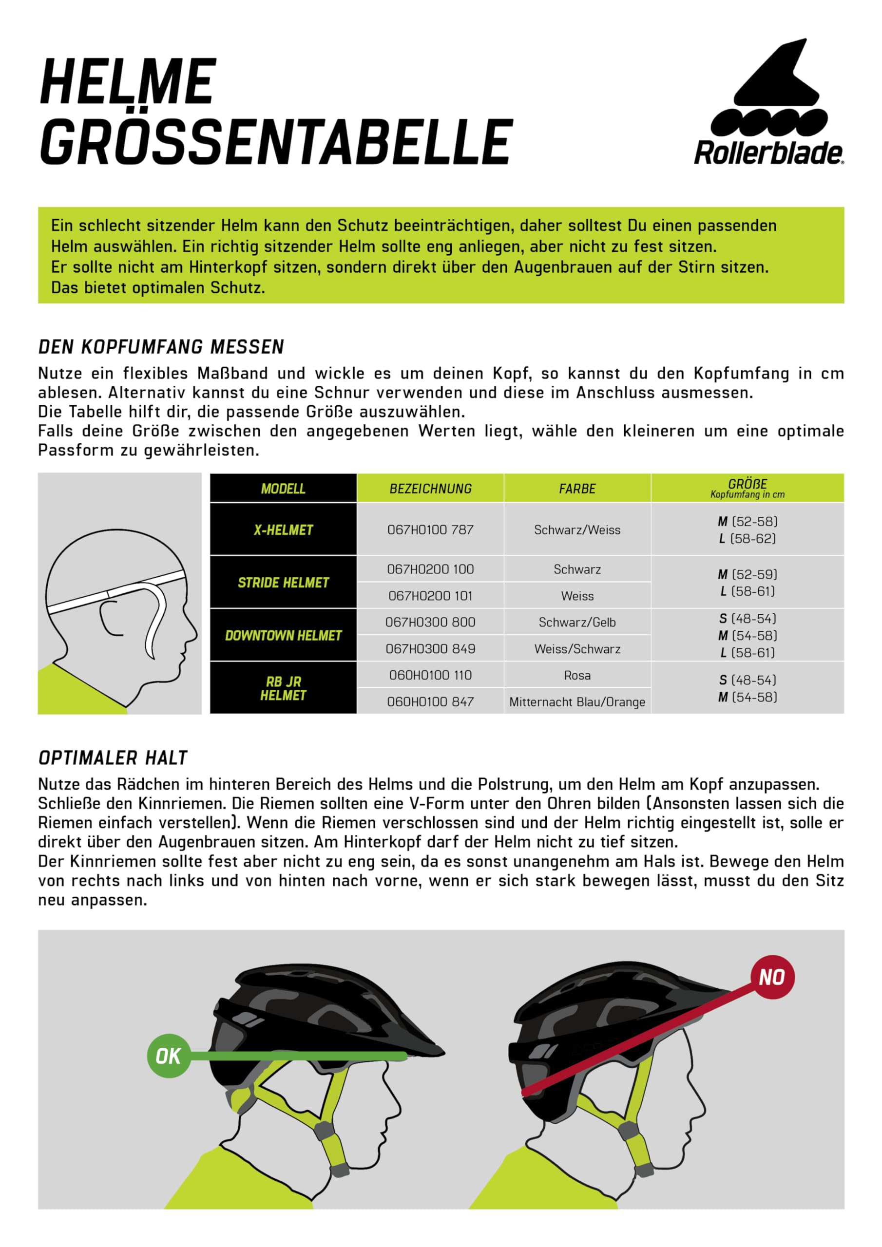 Rollerblade Stride Helmet, Inline Skate Helm für Erwachsene, Schutzausrüstung für Inliner, Skateboard, Scooter & Bike, Unisex, Schwarz
