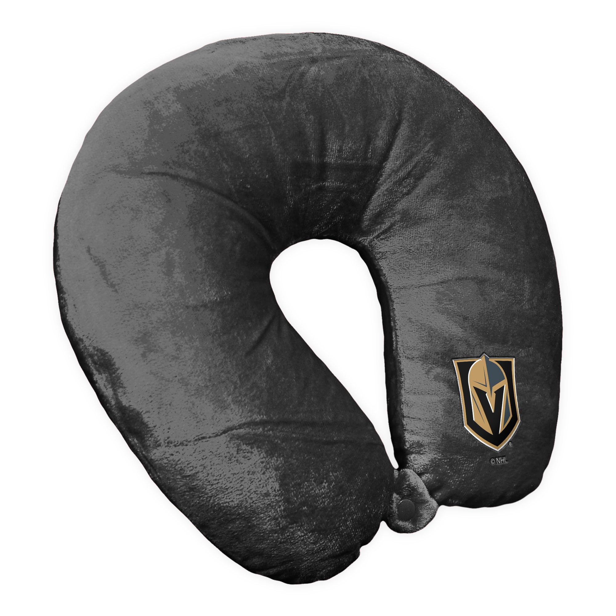 Northwest NHL Vegas Golden Knights Logo Charcoal Neck Pillow, 12 x 13 inches