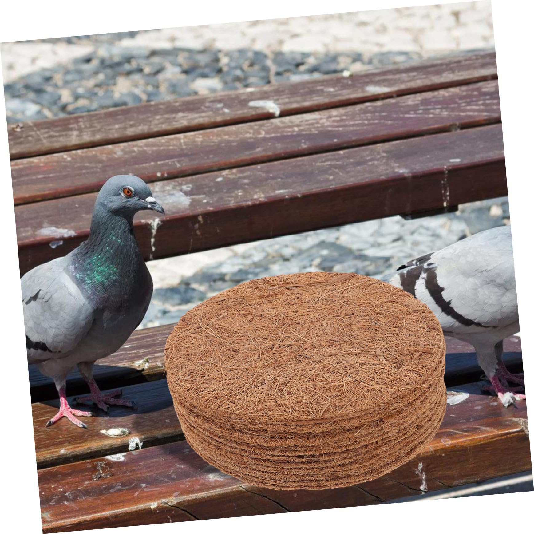 Almohadilla de Cría de Aves de Fibra de Coco, Tapetes Duraderos para Nidos de Pájaros, 12 Piezas, Ligeros y Seguros para Huevos y Mascotas en Anidación