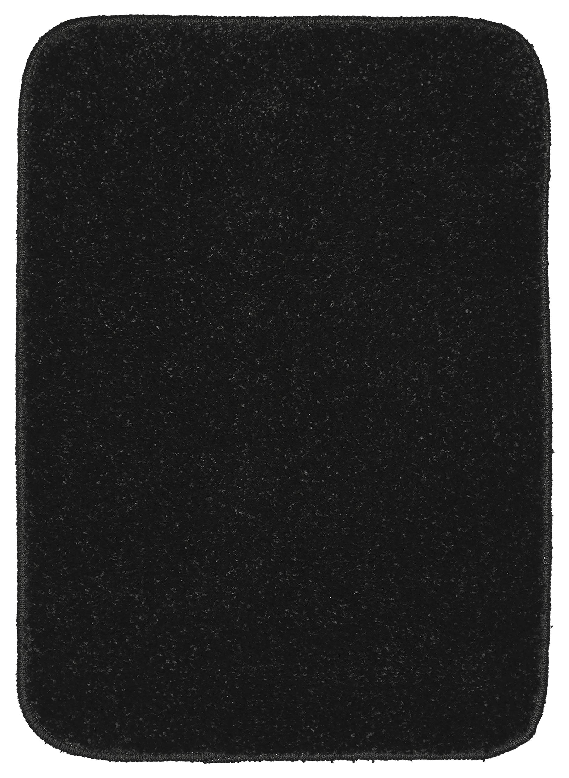 Garland Rug Gramercy Washable Bath Rug – Soft, Plush, Absorbent, Quick-Dry, Durable, 17 in. x 24 in., Black