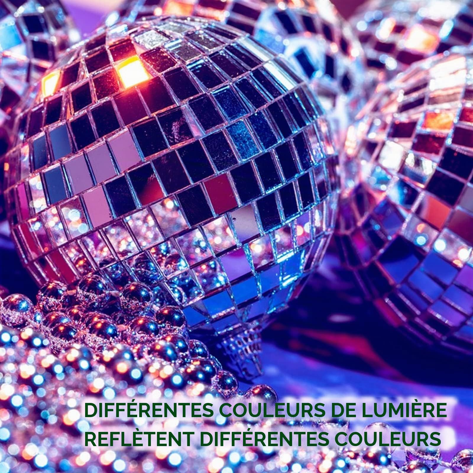 Petites Boules à Facettes 6 Pièces - Boule Disco Miroir 5cm Mini Argent pour Disco Fever Années Bar Fête Sapin De Noël