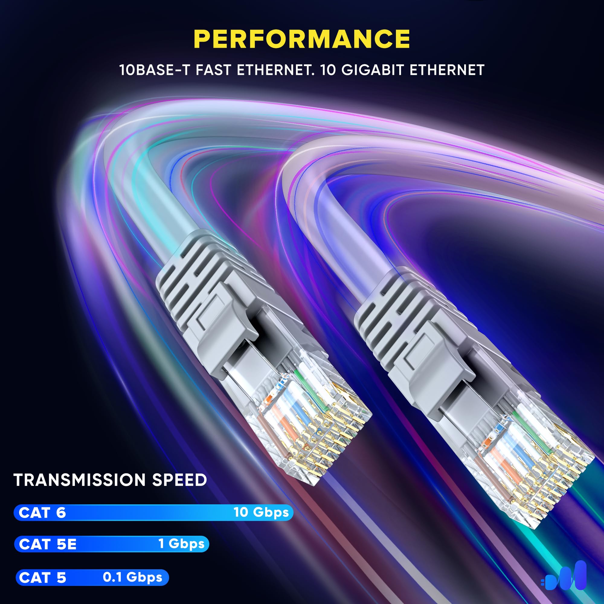 Maximm Ethernet-Kabel, 91,4 m, CAT6, Hochgeschwindigkeits-Internet-Netzwerk-LAN-Kabel, Outdoor, wasserdicht (grau)