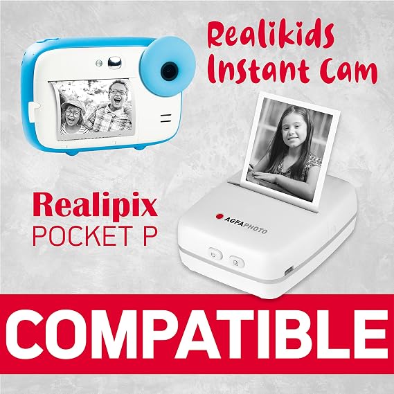AgfaPhoto Realipix 3 Roll Black-White Thermal Printer Paper Suitable for Realipix Pocket Printers