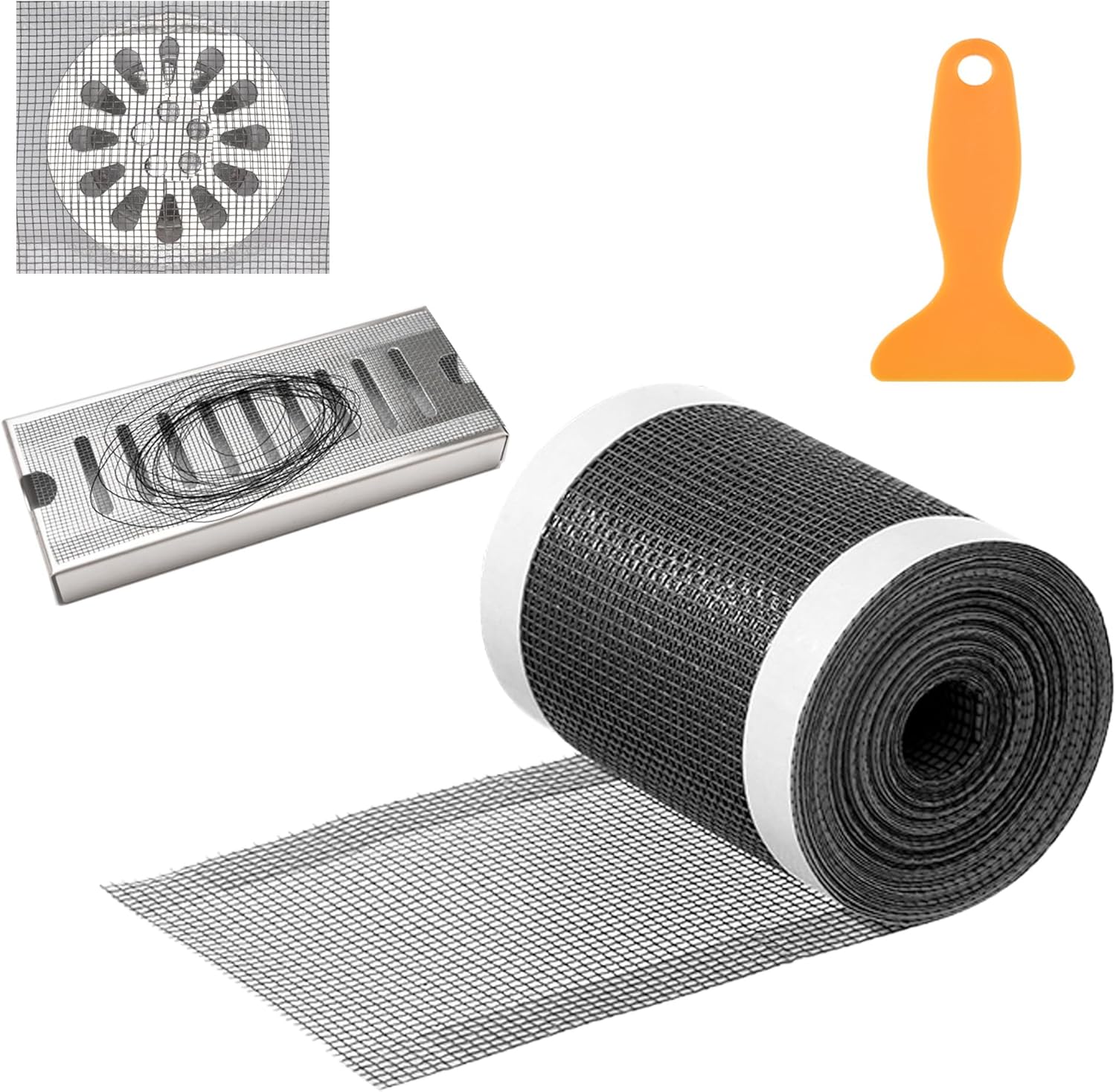 Disposable Shower Drain Hair Catcher - Cutable Shower Drain Hair ...
