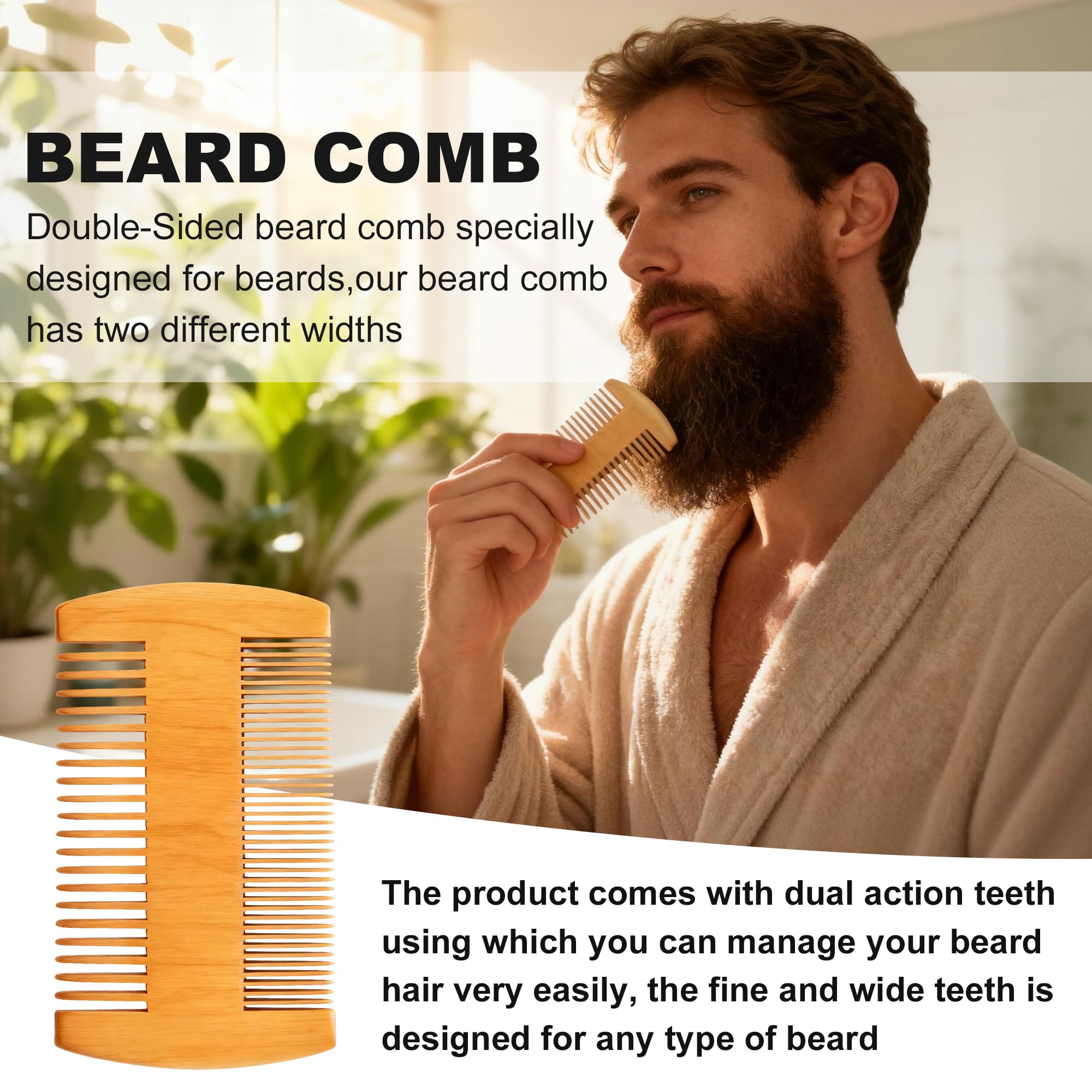 Beard Kit Beard Grooming Kit w/Beard Oil Balm Brush Comb Scissor e-Book Christmas Stocking Stuffers Gifts Ideas for Men Him Dad Boyfriend Husband Mens