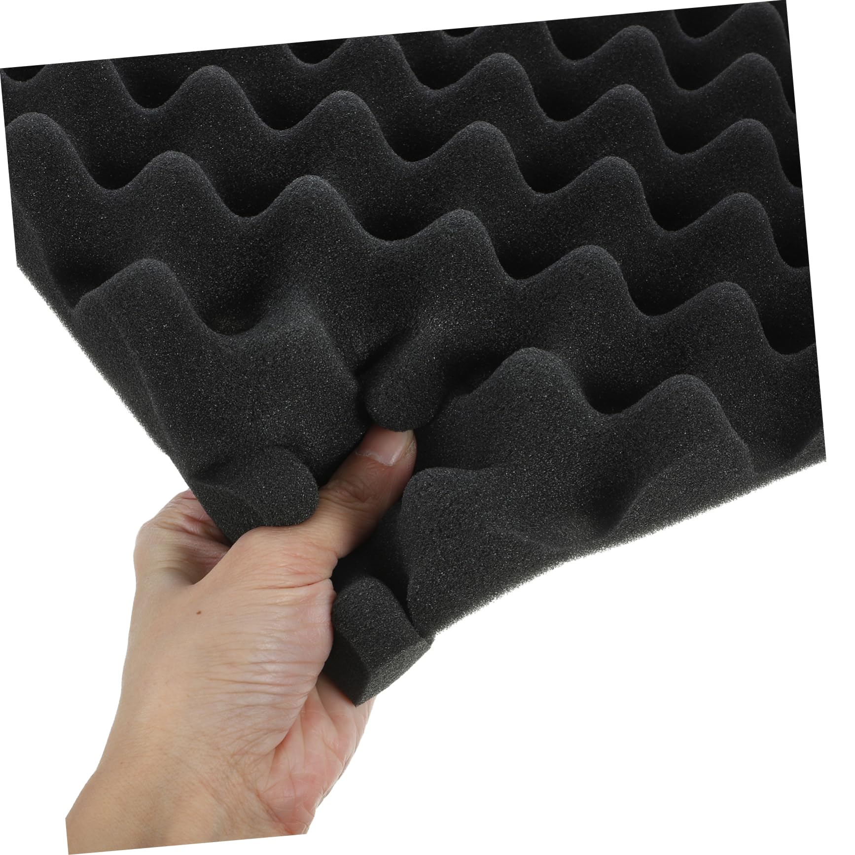 ifundom 12pezzi Pannello Fonoassorbente Autoadesivo Da Materiale Resistente Al Isolamento Acustico Per Stanze Uffici e Studi Di Registrazione