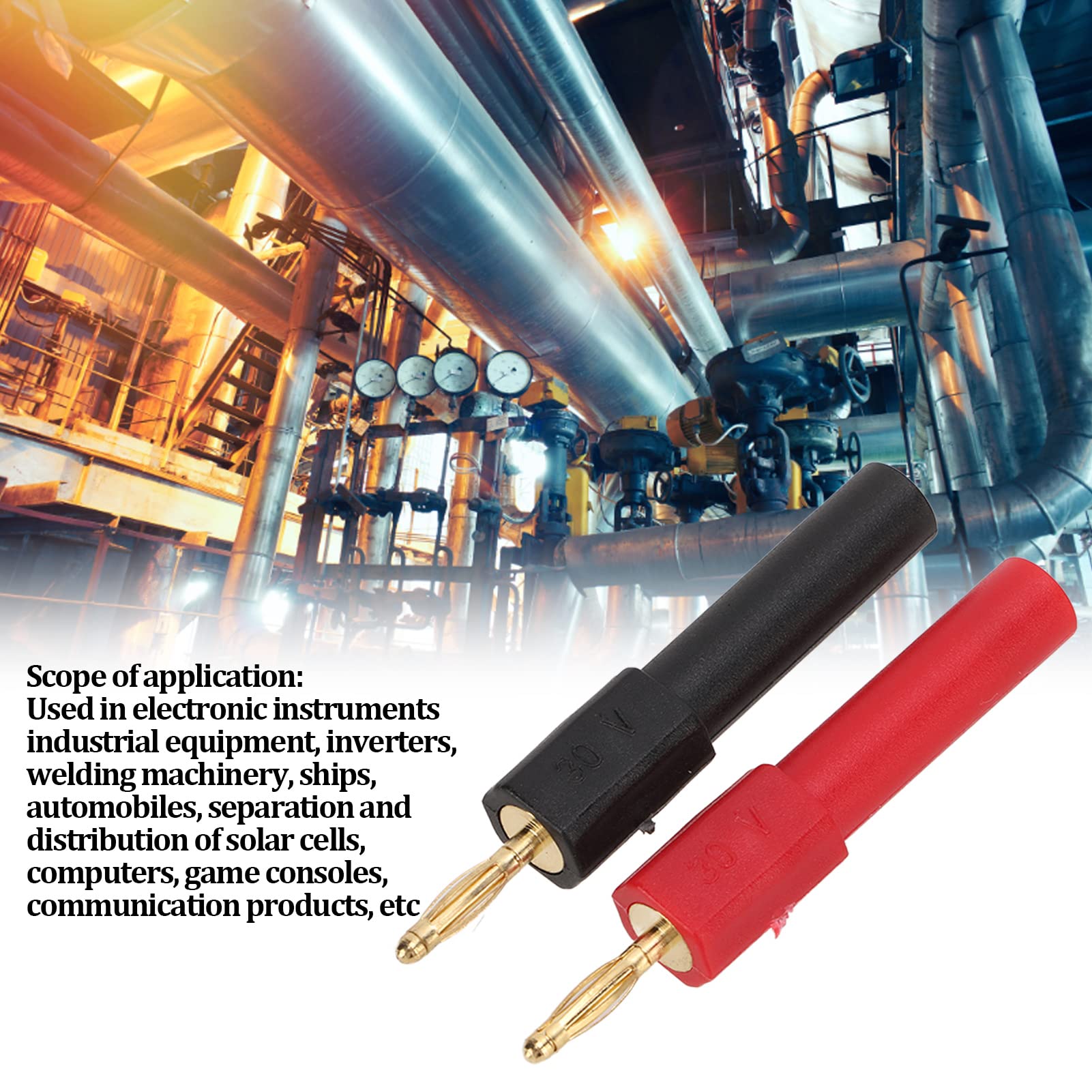 Set 5 Adattatori Spina Banana 2mm-4mm per Collegamenti Elettrici Circuiti Test e Laboratorio Elettronico