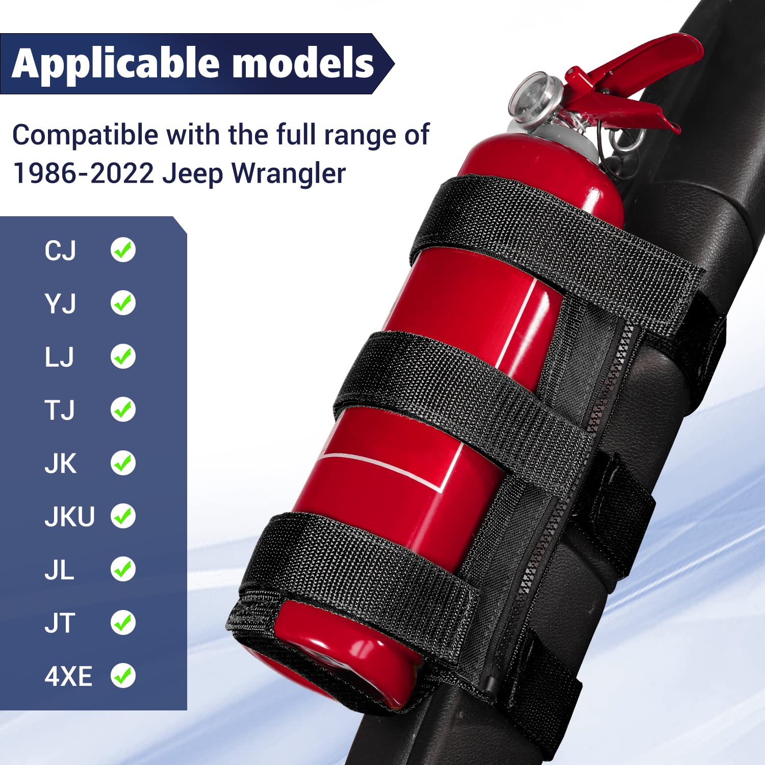 SUPPORT DE SANGLE d'extincteur premium pour Jeep Wrangler TJ JK YJ