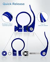 Vista 5 de Abrazaderas de asiento de bicicleta 2pc-azul oscuro, 1.252 in