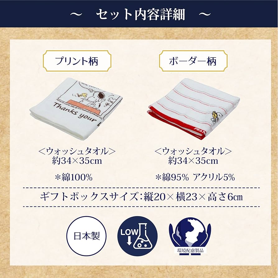 大阪西川　スヌーピー　タオルin box 3個セット　 販促品ディスプレイ付き Amazon｜nishikawa【西川】 スヌーピー タオル ギフトセット