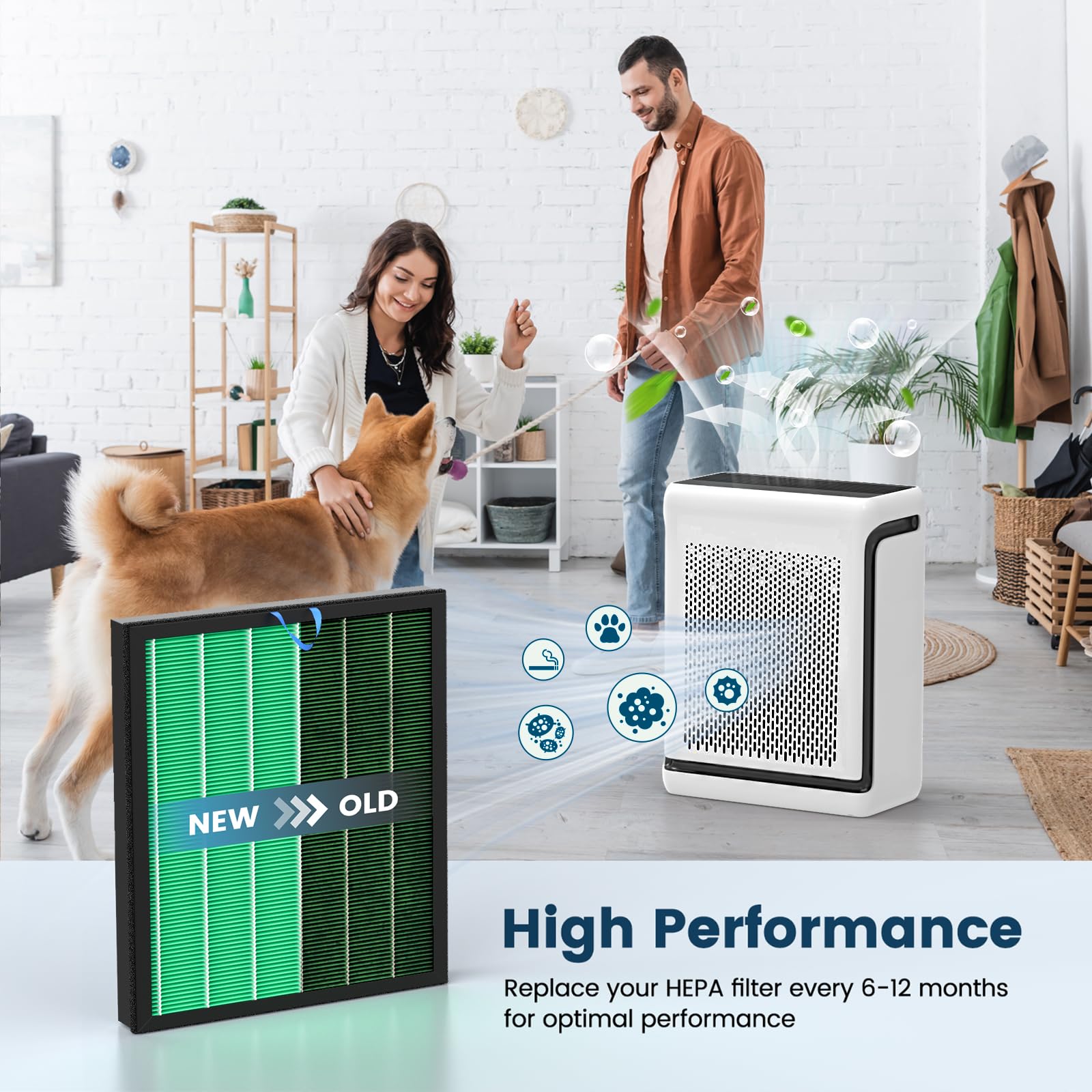 Colorfullife Vital 200S-P filtr wymienny pochłaniacza toksyn, 3 w 1 H13 True HEPA, węgiel aktywowany, 2 sztuki, kompatybilny z oczyszczaczem powietrza LEVOIT Vital 200S