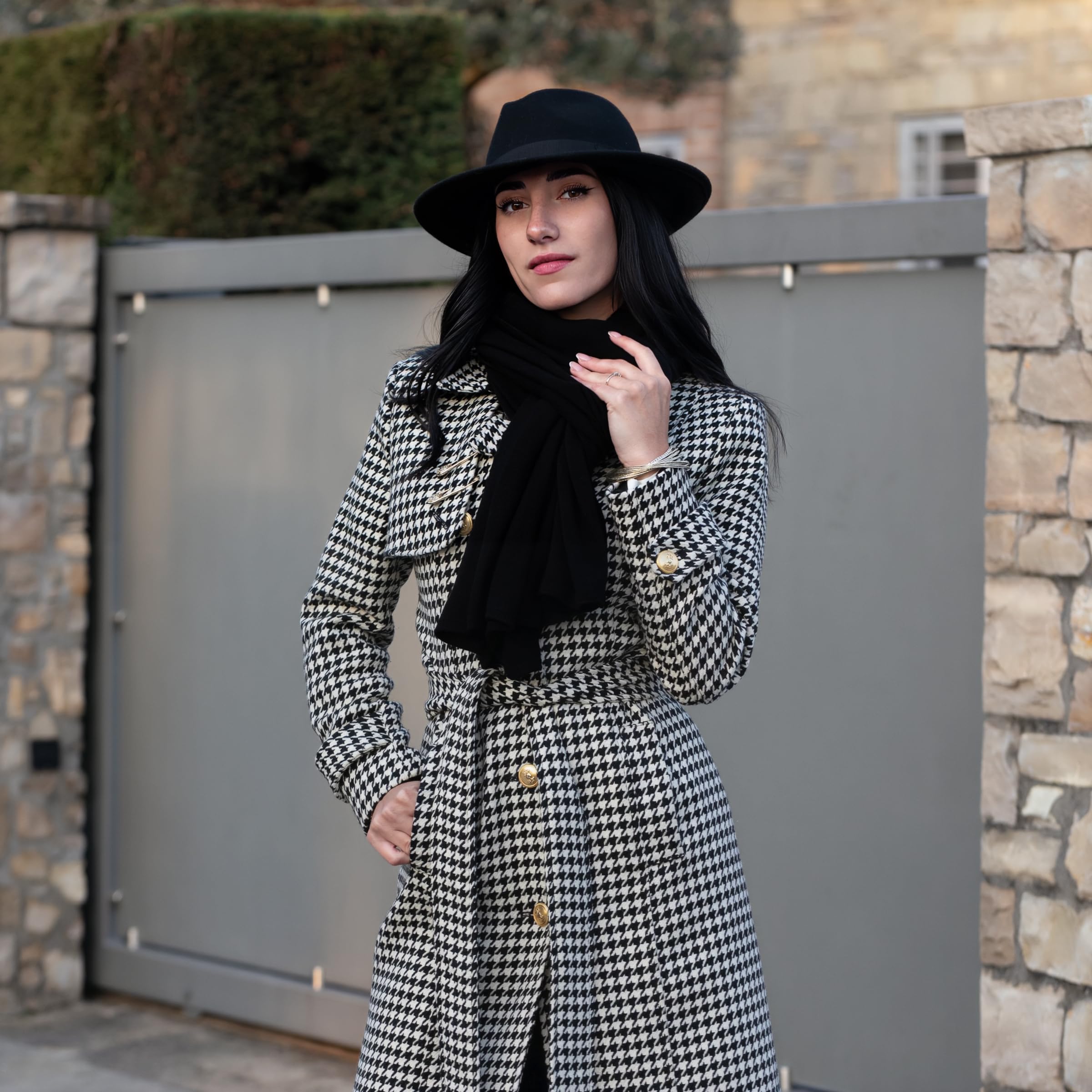 Stola Donna Cashmere Invernale Made in Italy, Scialle Elegante in Lana e Cachemire, Maxi Sciarpa, Coprispalle Cerimonia