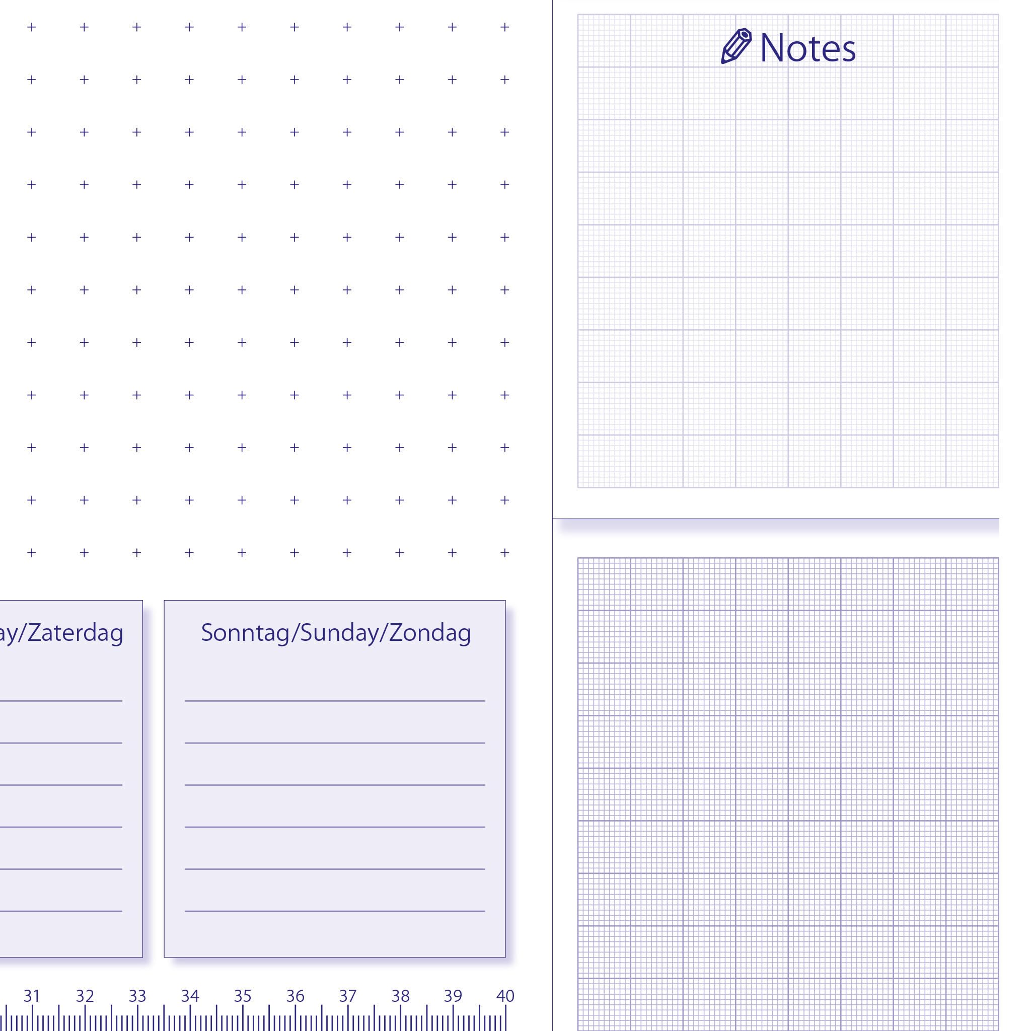 SIGEL HO355 Sottomano da scrivania di carta, con calendario 3 anni, Lilac, A2 (59,5 x 41 cm), 30 fg., 5 pezzi
