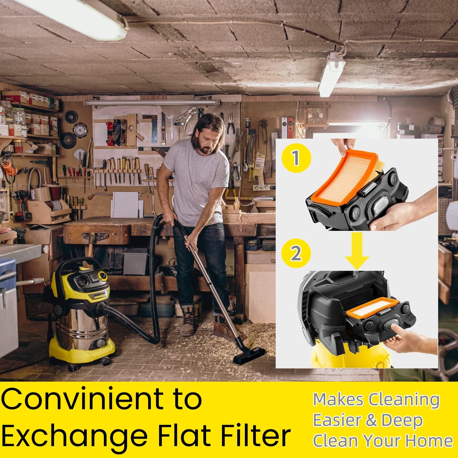 10x Vliesfilterbeutel für Kärcher WD4 WD5 WD6 MV 4 5 6 - 6.100 KWD4/5/6
