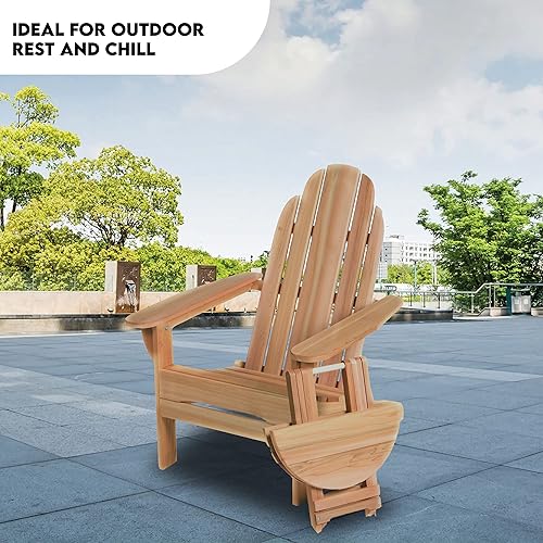 Miniatura 7 de JADecor Home Silla plegable Andy para exteriores juego de 2 sillas Adirondack para exteriores muebles de asiento retro tradicionales para playa