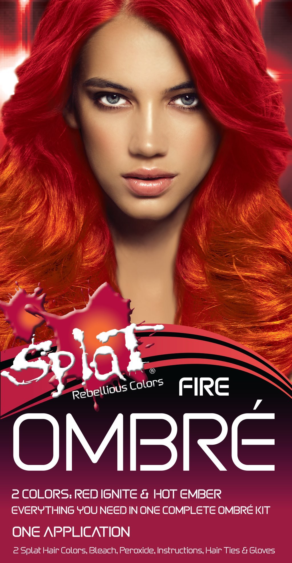 Splat Rebellious Colors Hair Coloring Complete Kit Fire Ombre