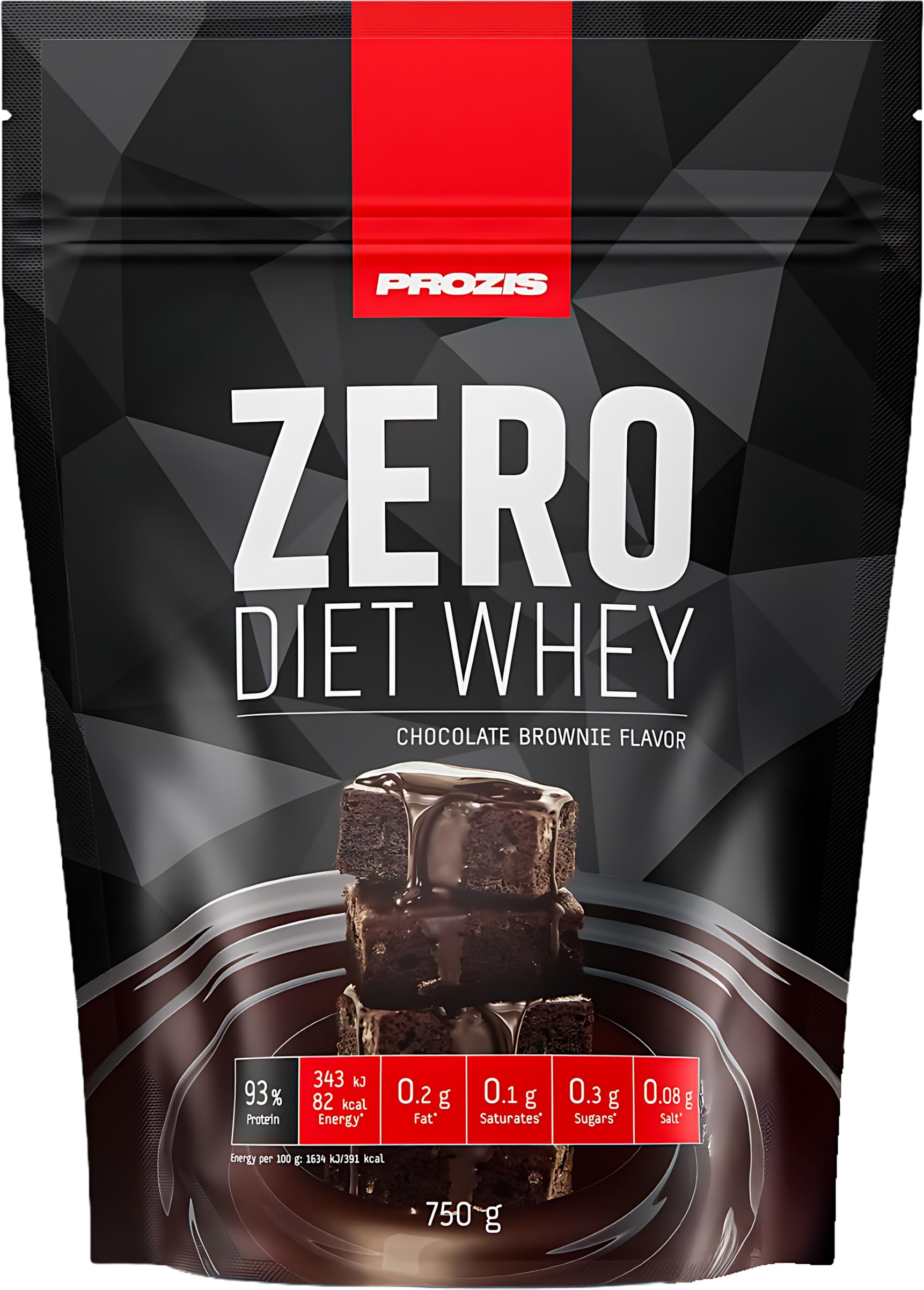 Prozis Zero Diet Whey 750 gr - proteine senza zucchero, senza grassi - vari gusti a scelta - (brownie cioccolato)