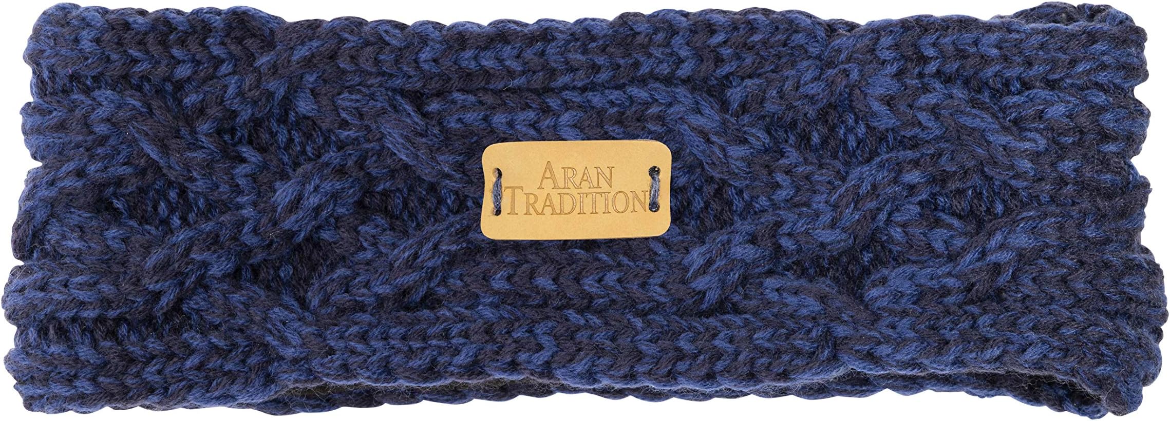 Aran Traditions Cable Knitted Style Headband (Navy)