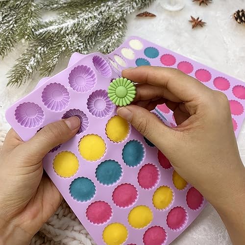 Miniatura 7 de Moldes de silicona para dulces con raspador de silicona margarita y moldes de chocolate